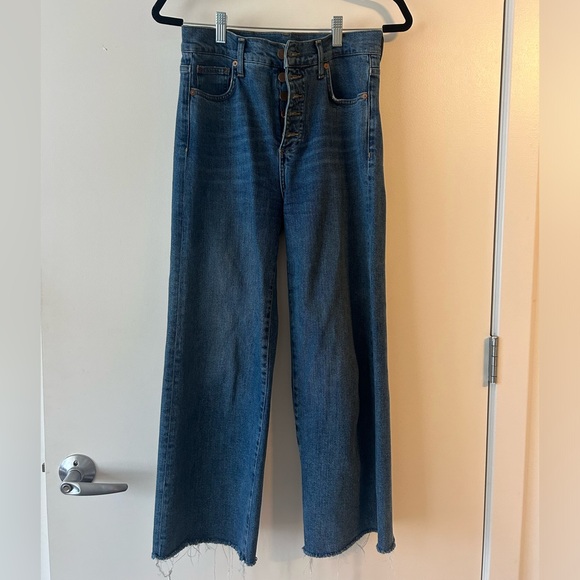 Marine Layer Buttoned Jeans - Wide Leg Crop - Picture 2 of 3